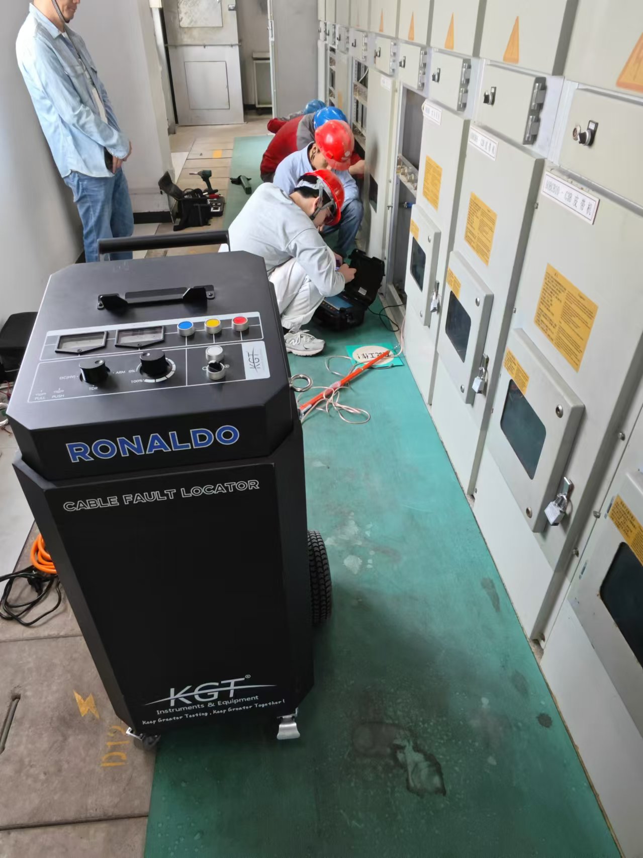 電纜故障定位檢測現場